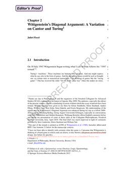 Wittgenstein's Diagonal Argument
