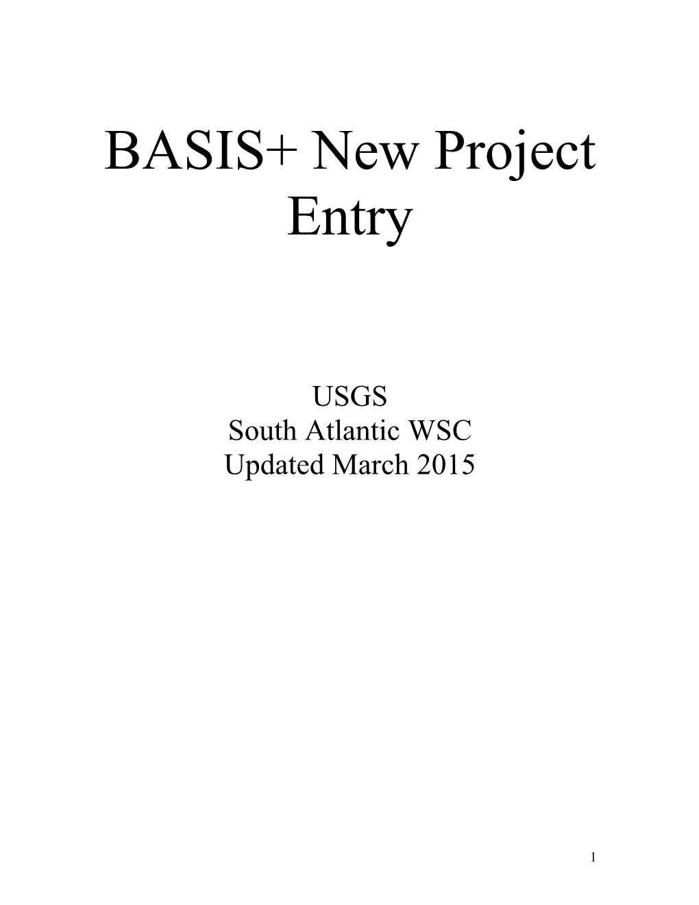 BASIS+ Budgeting Project Chief Role