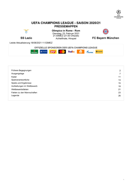Bayern München Letzte Aktualisierung 18/08/2021 11:53MEZ