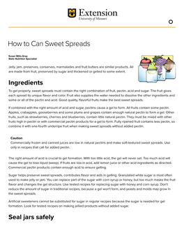 How to Can Sweet Spreads