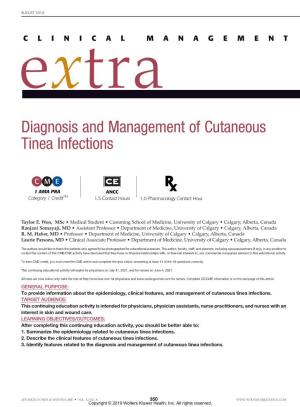 Diagnosis and Management of Cutaneous Tinea Infections