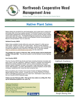 Native Plant Sales