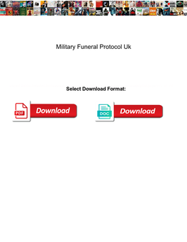 Military Funeral Protocol Uk