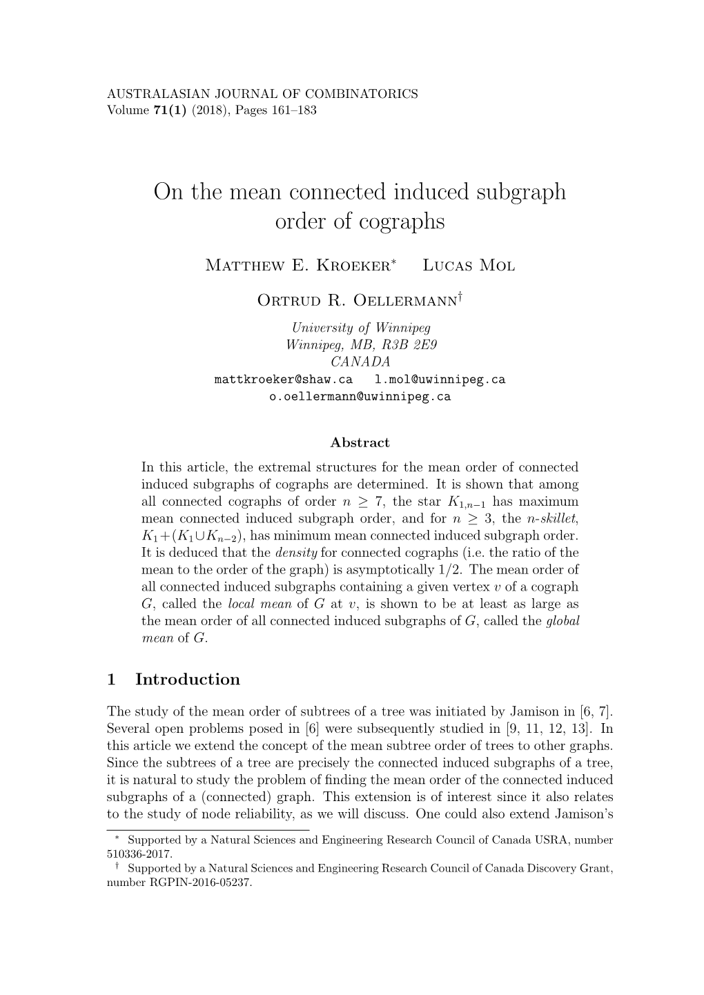 On the Mean Connected Induced Subgraph Order of Cographs