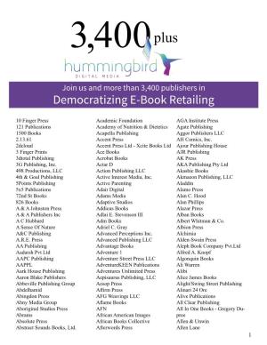 Democratizing E-Book Retailing