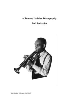 A Tommy Ladnier Discography Bo Lindström