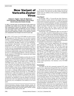 New Variant of Varicella-Zoster Virus