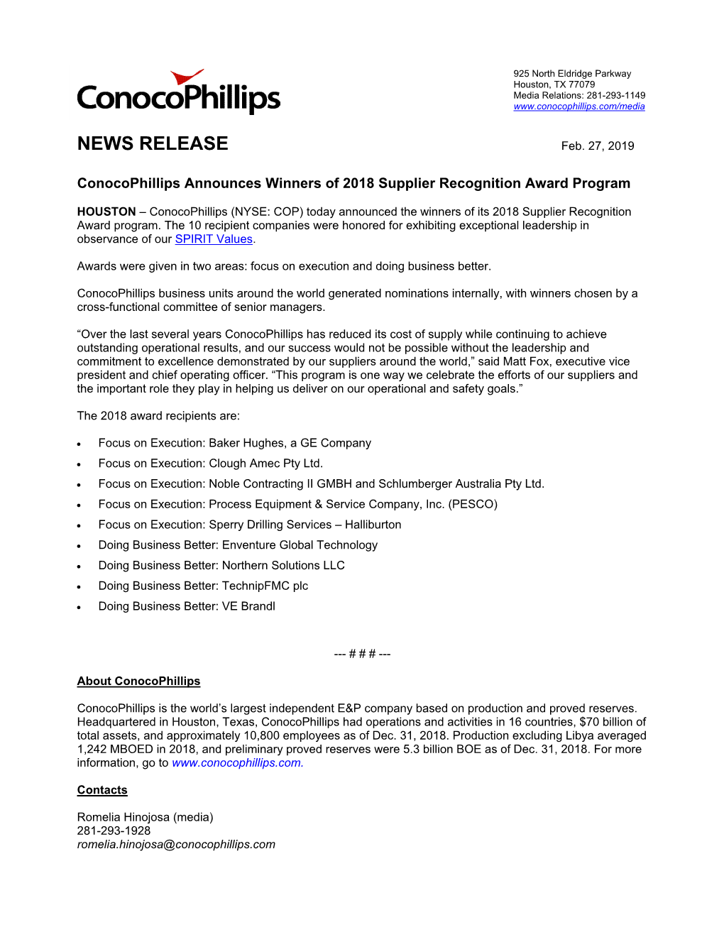 Corporate News Release Template