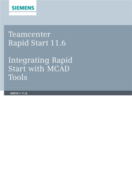 Integrating Rapid Start with MCAD Tools