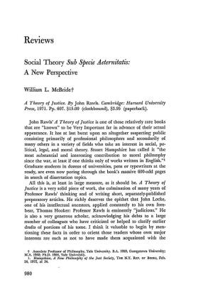 Social Theory Sub Specie Aeternitatis: a New Perspective
