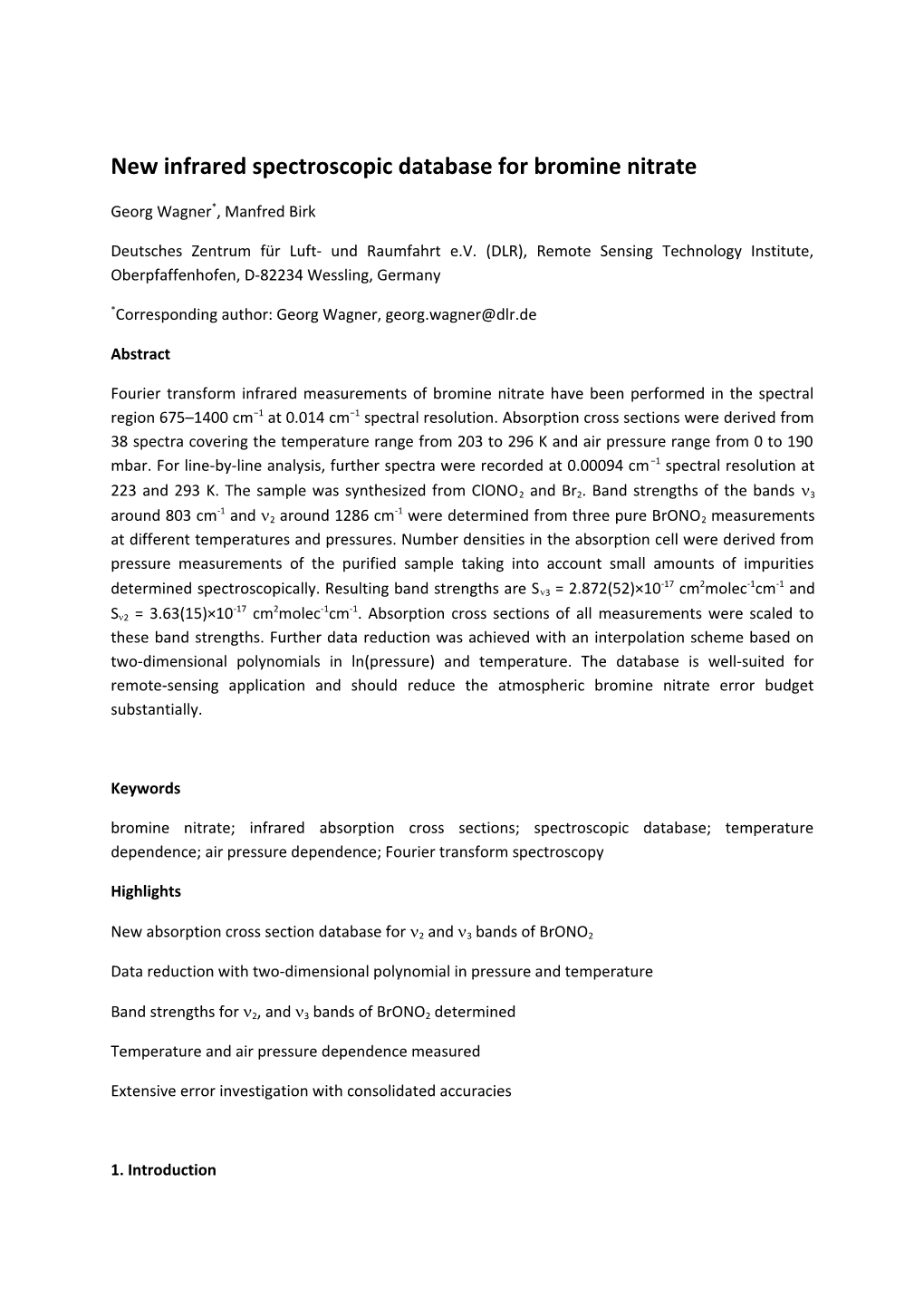 New Infrared Spectroscopic Database for Bromine Nitrate