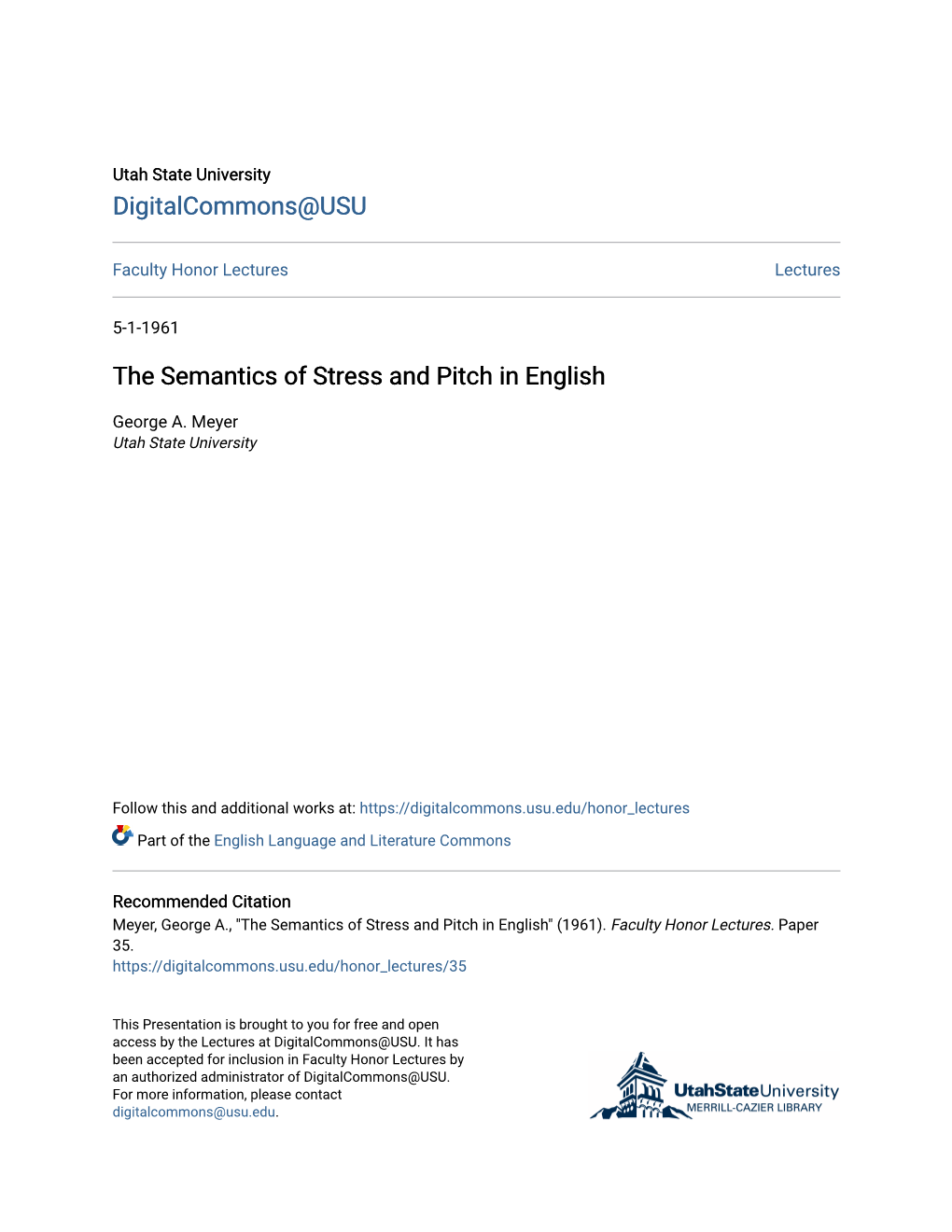 The Semantics of Stress and Pitch in English