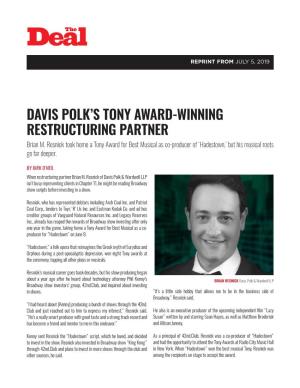 Davis Polk's Tony Award-Winning