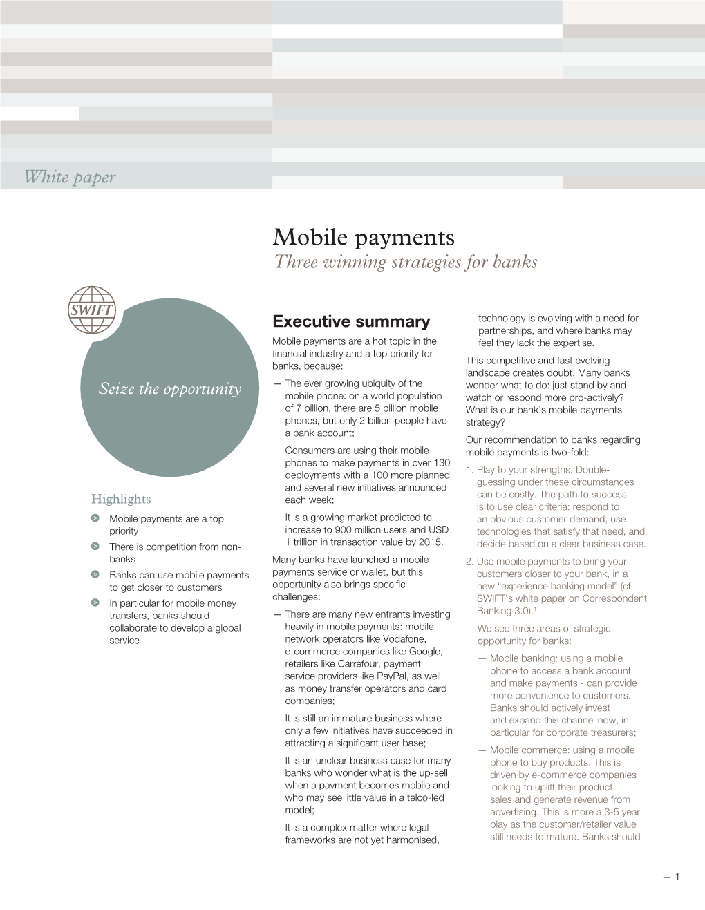 Mobile Payments Three Winning Strategies for Banks