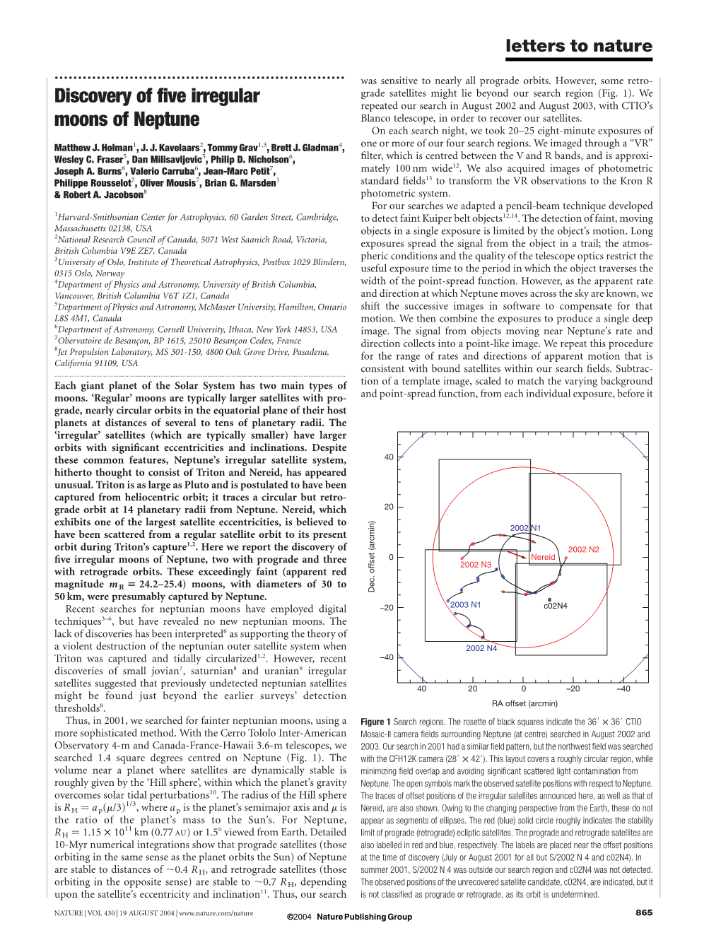 Discovery of Five Irregular Moons of Neptune