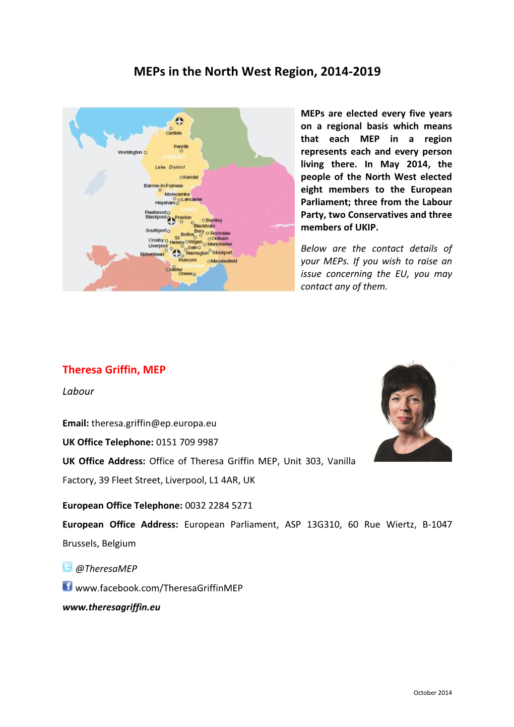 Meps in the North West Region, 2014-2019