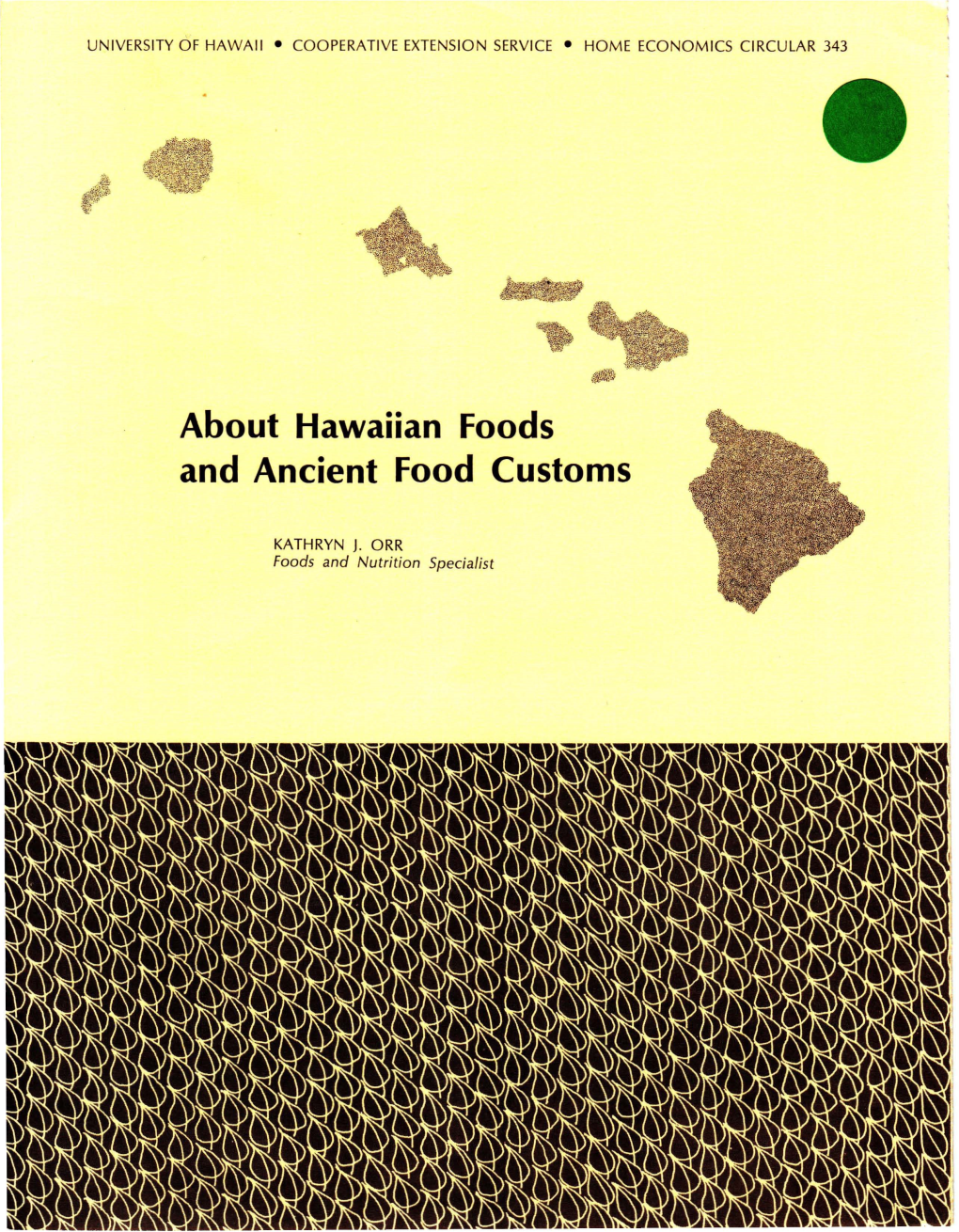 About Hawaiian Foods and Ancient Food Customs