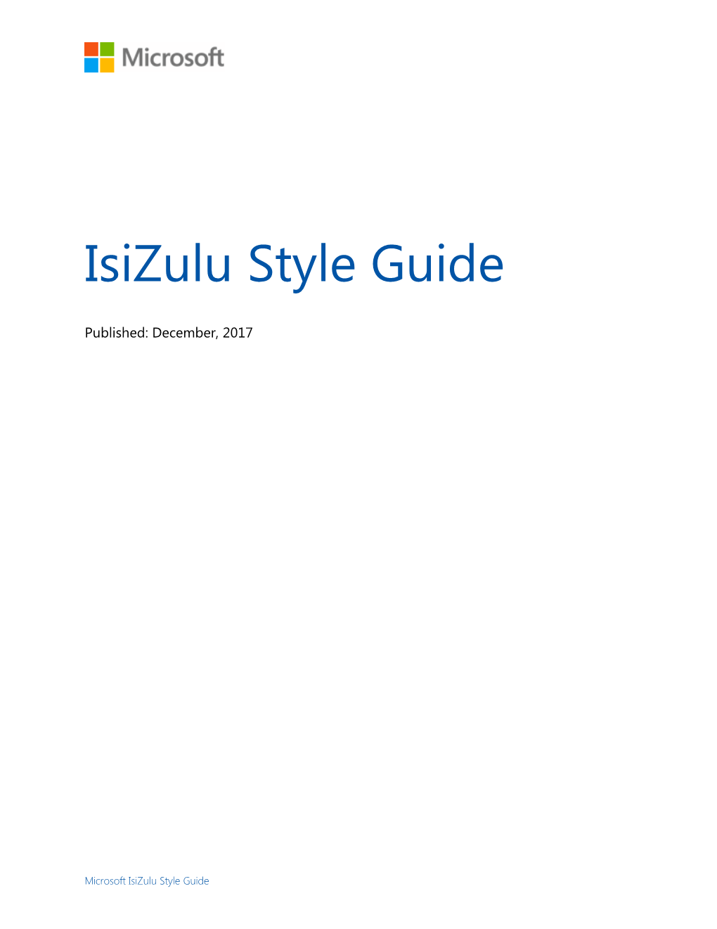 Isizulu Style Guide
