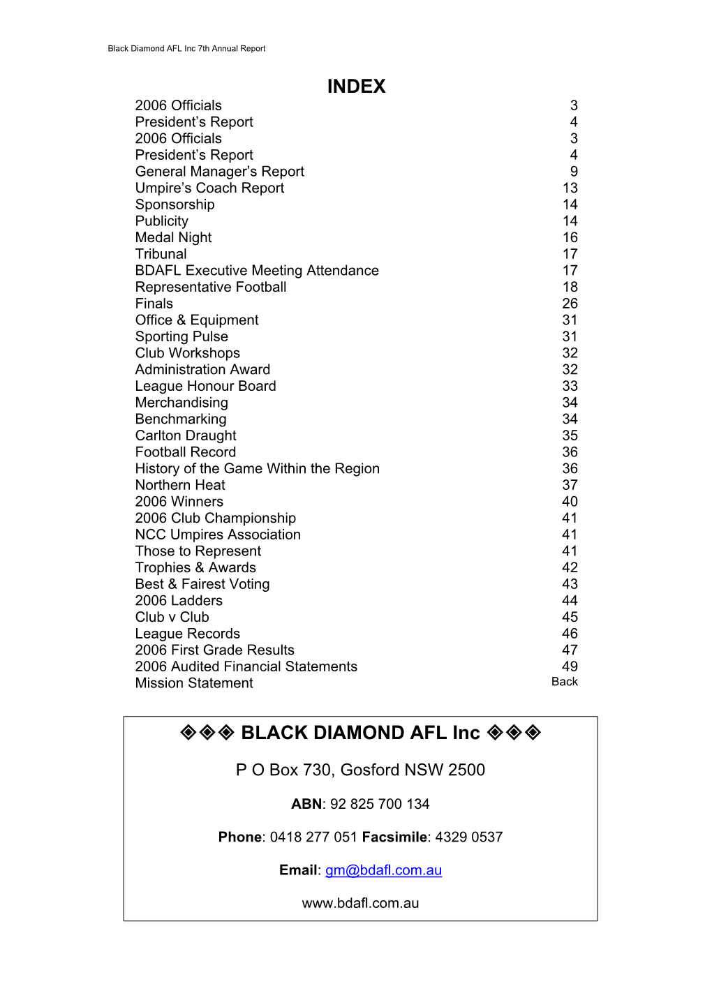 Index Black Diamond Afl