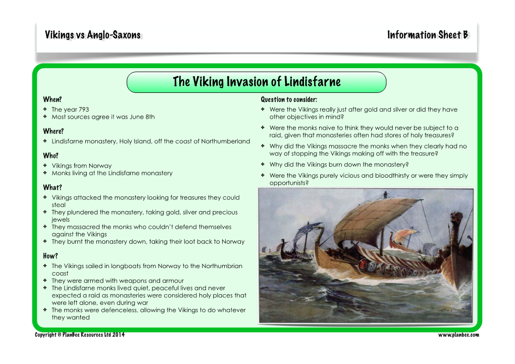 The Viking Invasion of Lindisfarne