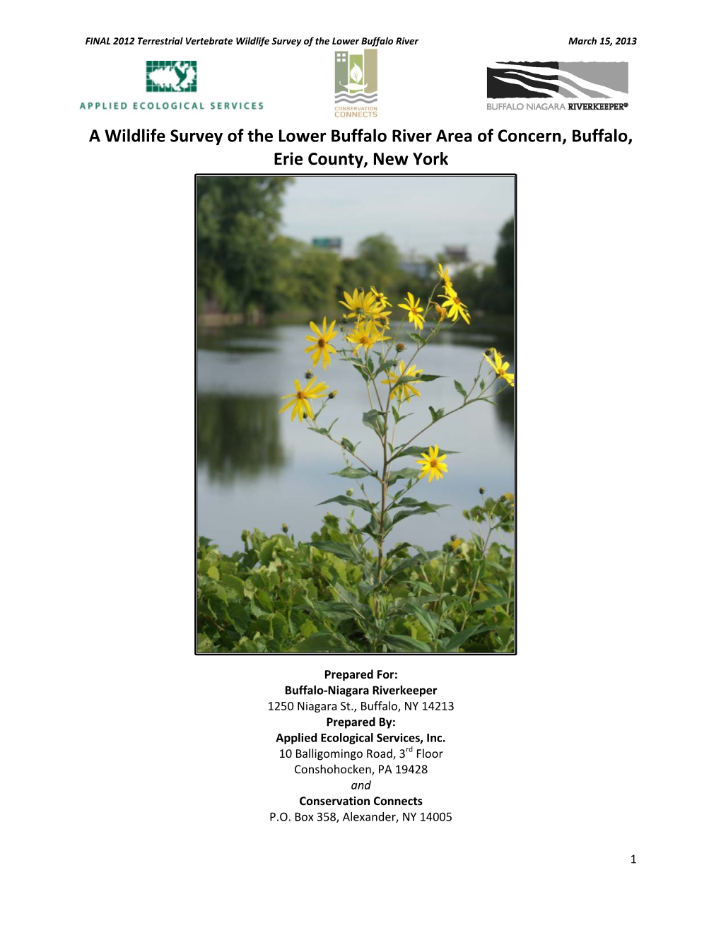 Buffalo River Wildlife Survey Report Body