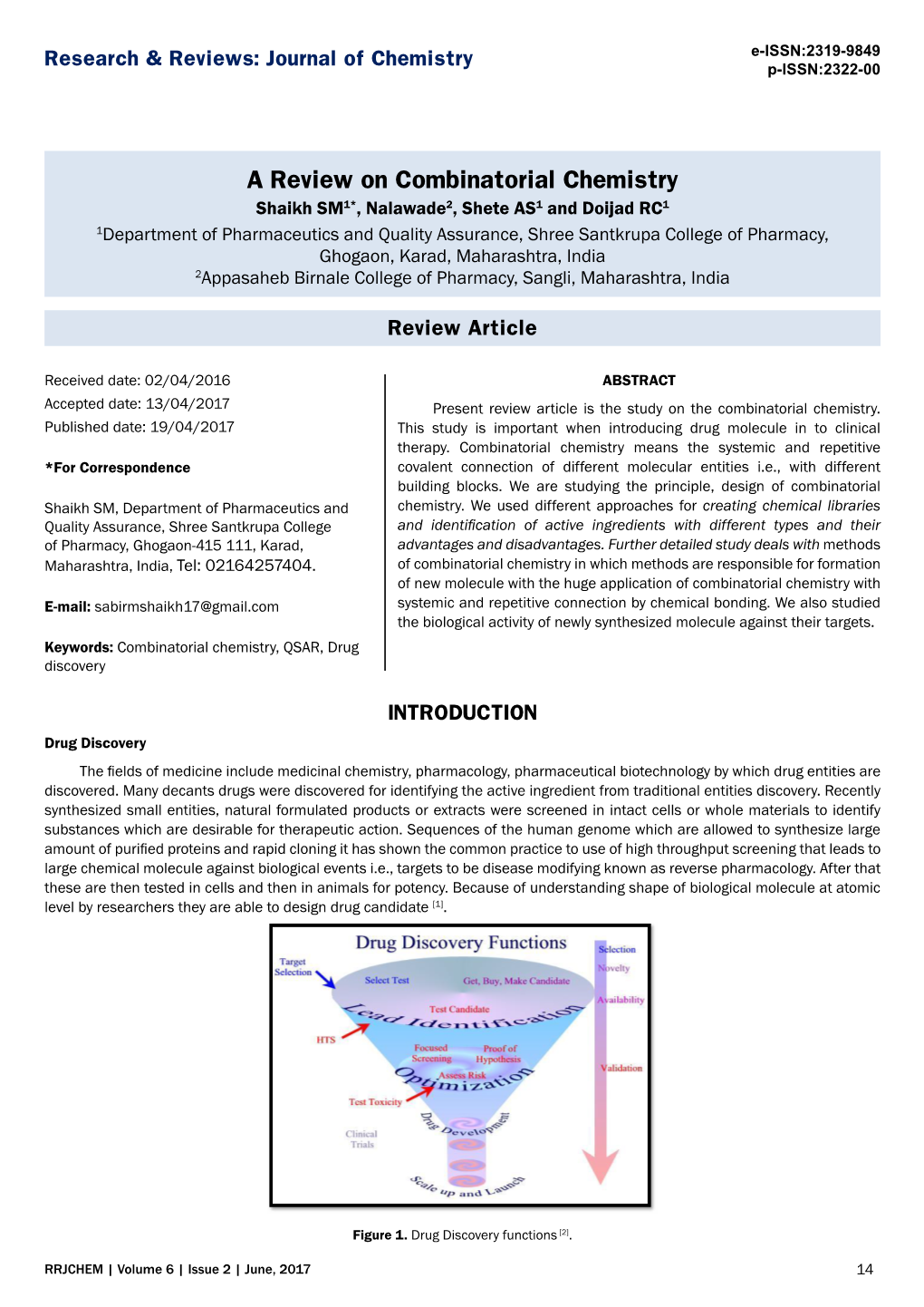 A Review on Combinatorial Chemistry