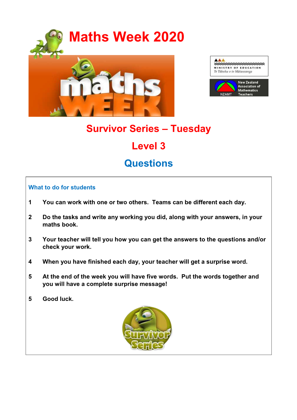 Maths Week 2020