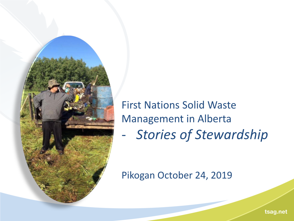 First Nations Solid Waste Management in Alberta - Stories of Stewardship