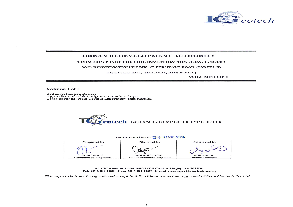 Soil Investigation Report