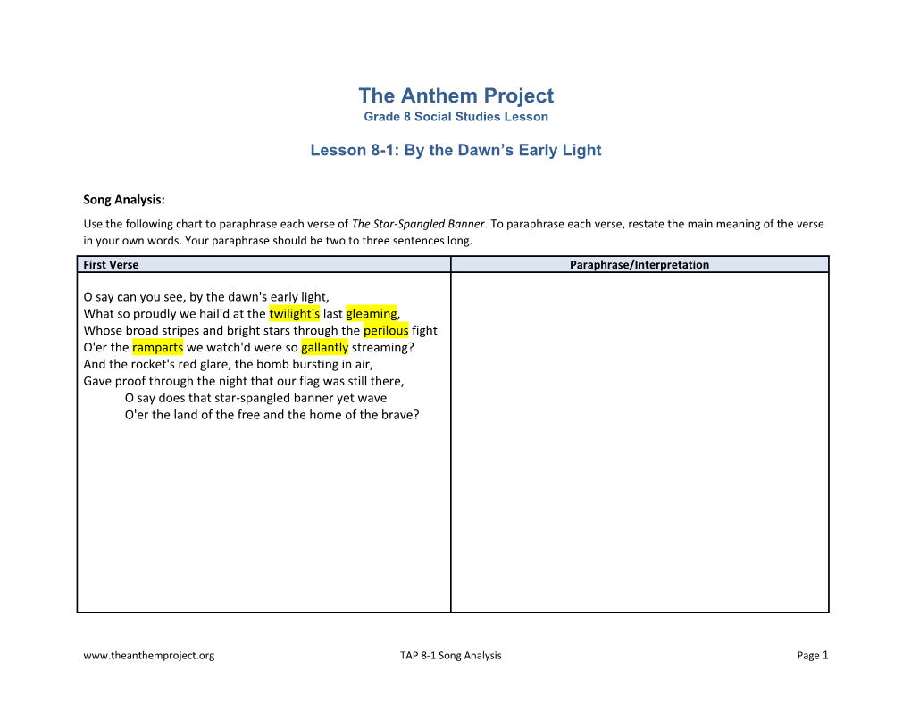 Grade 8 Social Studies Lesson