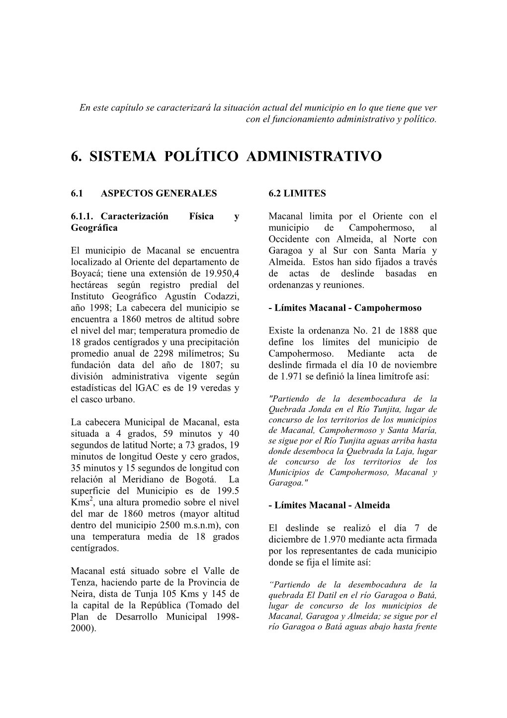 6. Sistema Político Administrativo