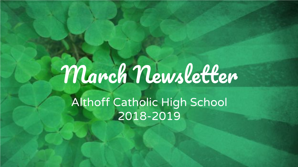 Althoff Catholic High School 2018-2019
