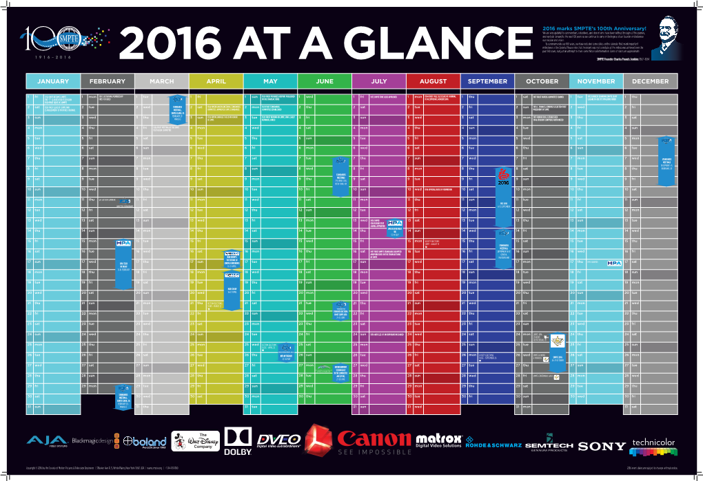 2016 Marks SMPTE's 100Th Anniversary!