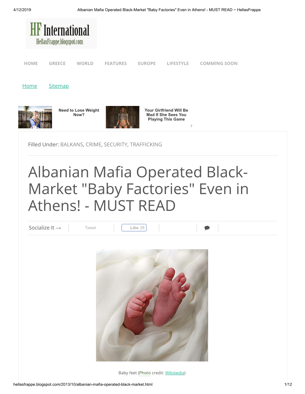 Albanian Mafia Operated Black Market Baby Factories