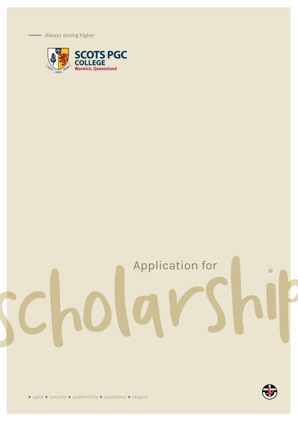 Application for Scholarship Scholarship Application