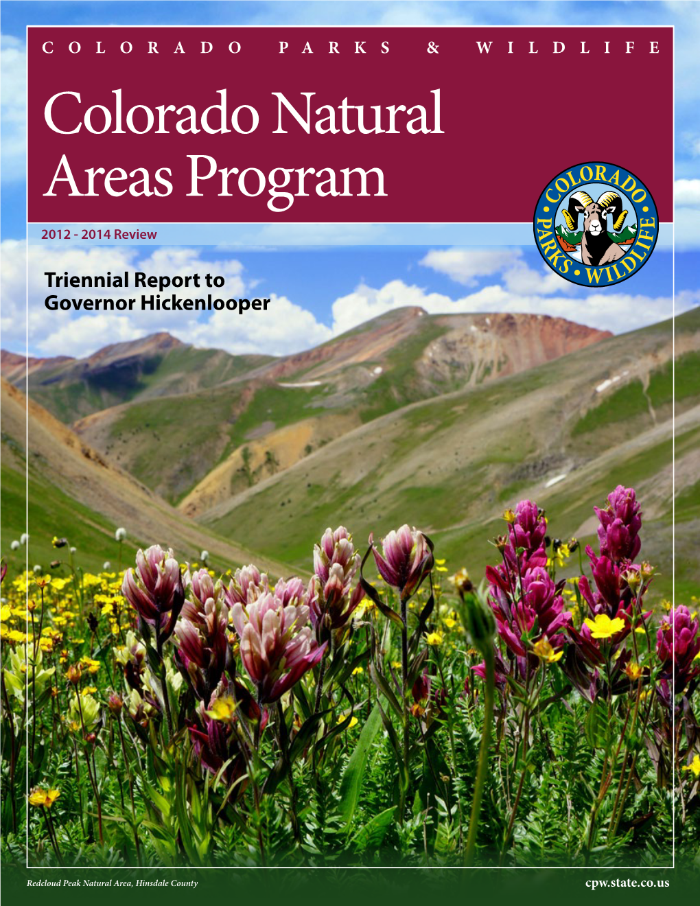 Colorado Natural Areas Program 2012-2014 Triennial Report