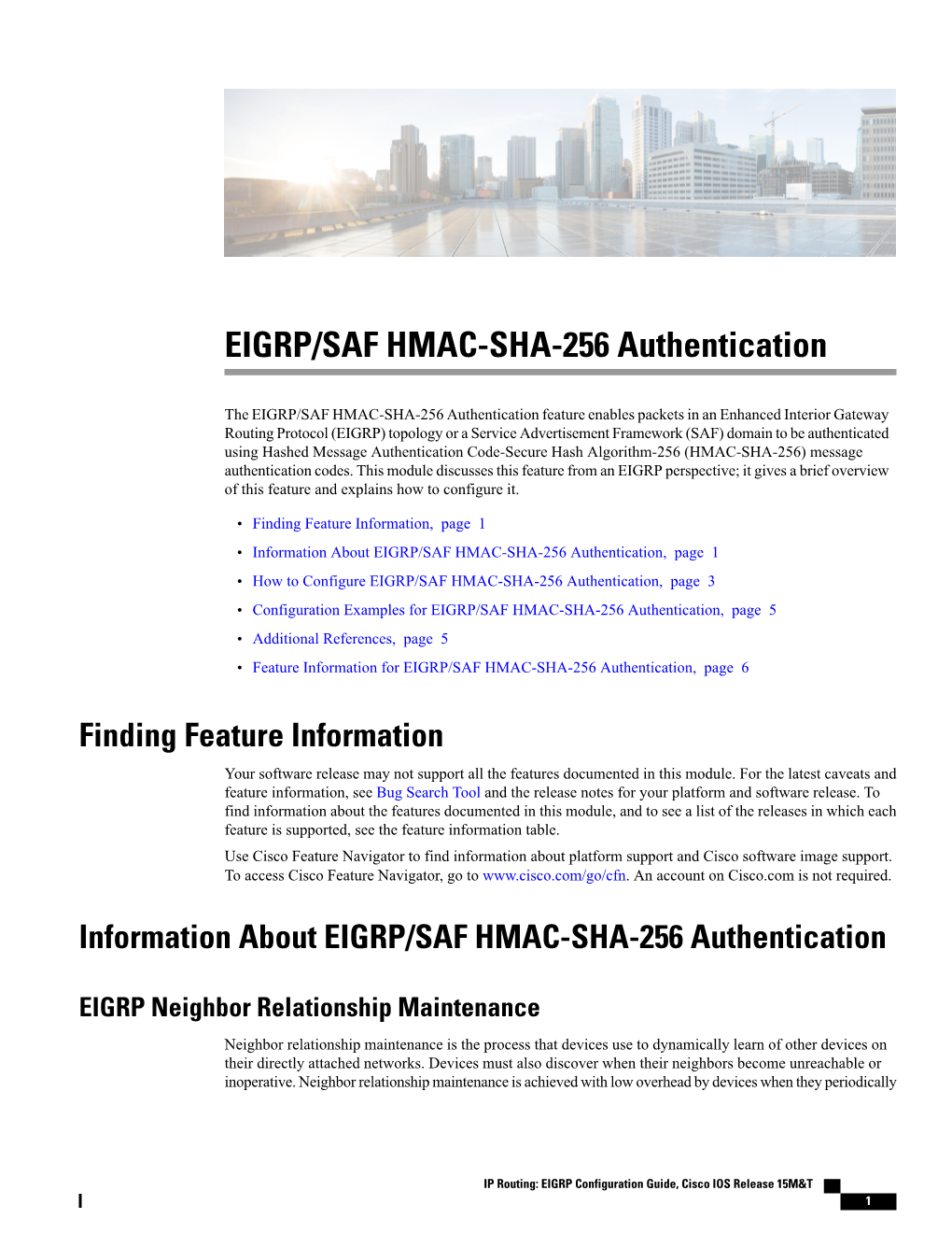 EIGRP/SAF HMAC-SHA-256 Authentication