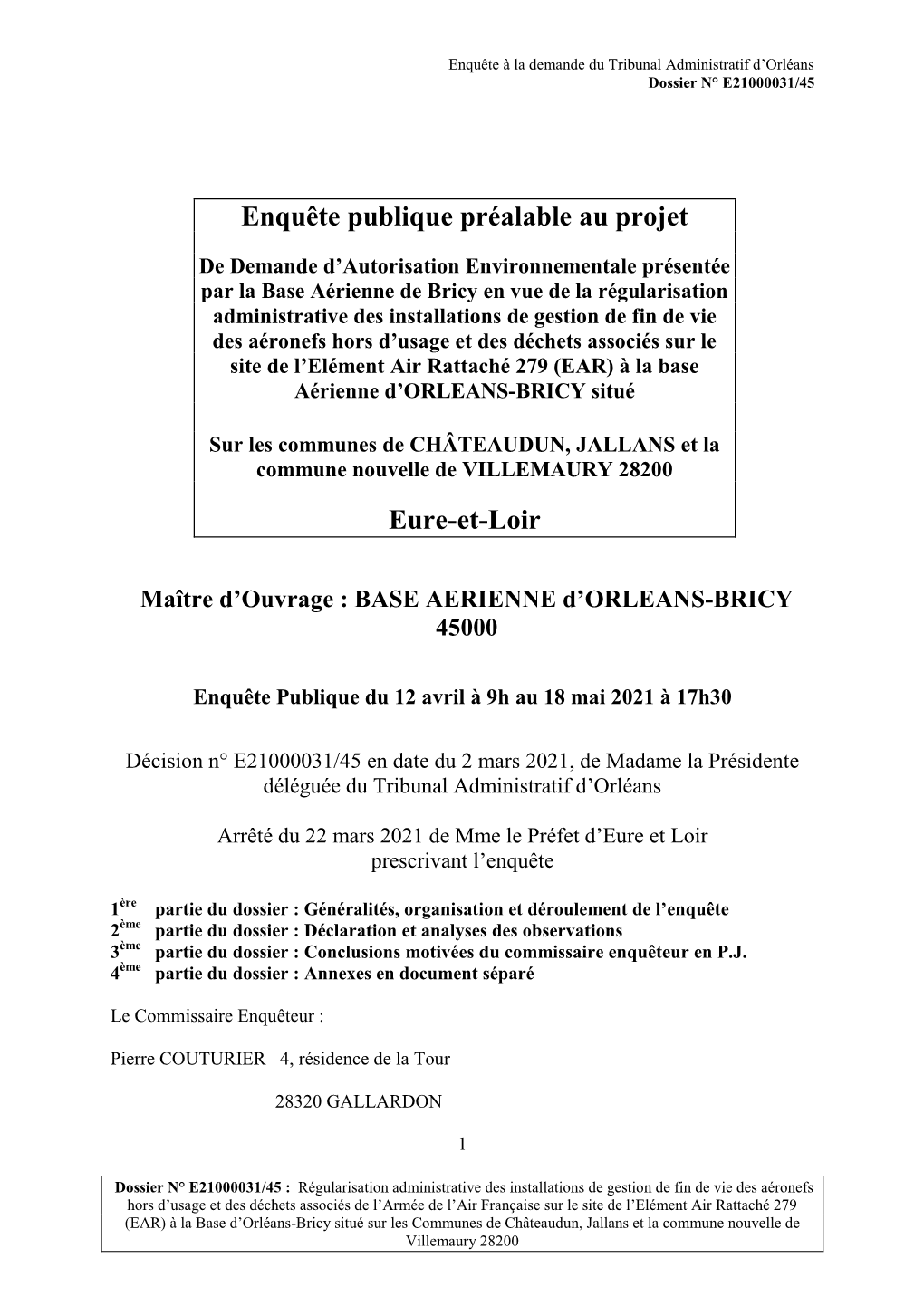 Rapport 40 Dossier De DAE Avions