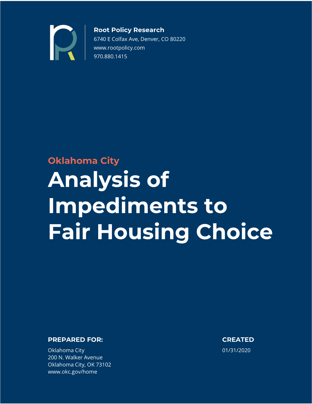 Analysis of Impediments to Fair Housing Choice