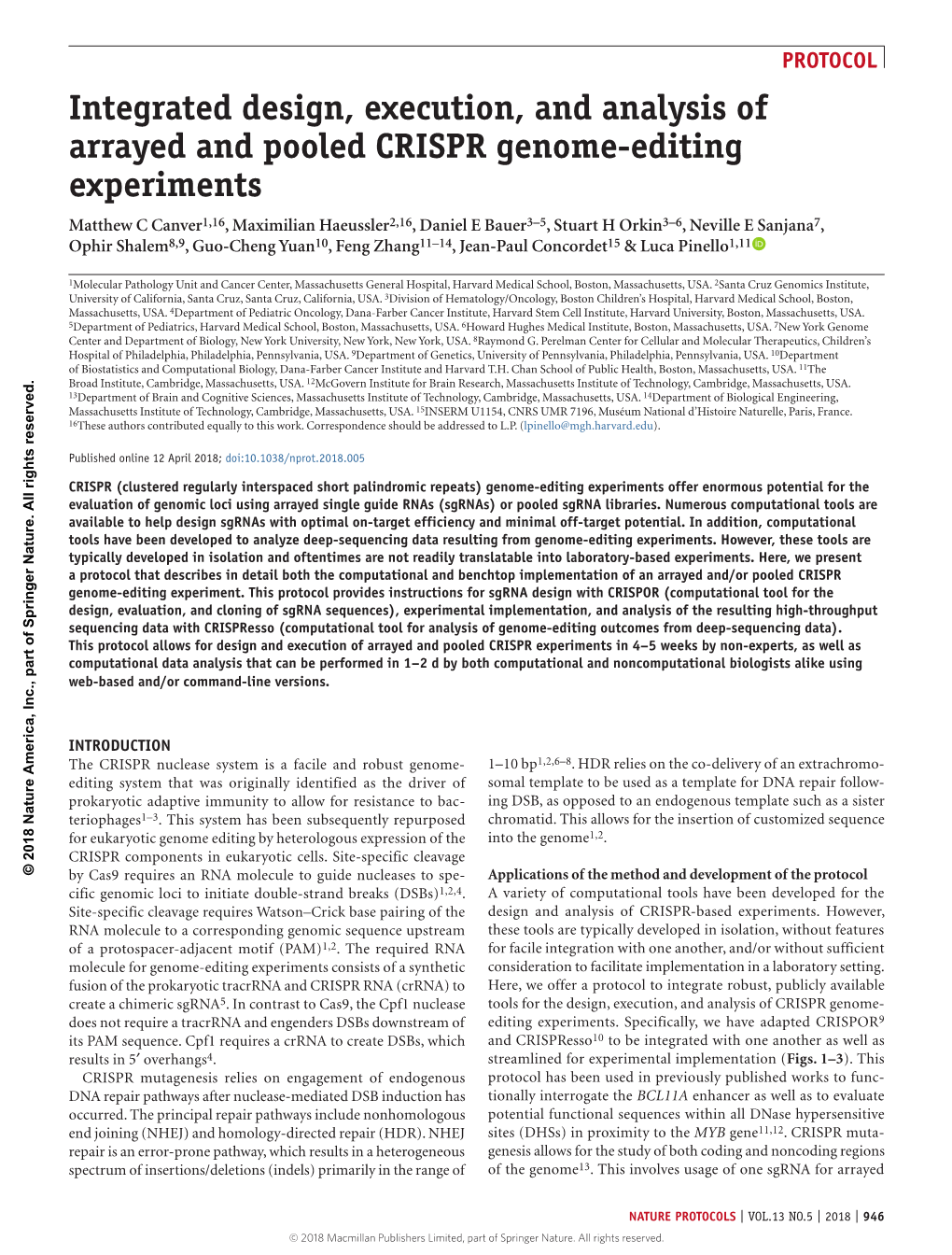 Integrated Design, Execution, and Analysis of Arrayed and Pooled CRISPR Genome-Editing Experiments