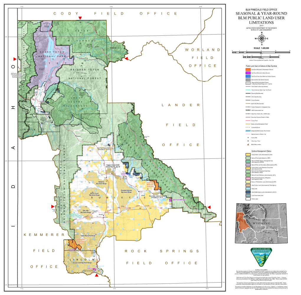 BLM Pinedale Field Office Seasonal & Year-Round BLM Public Land User