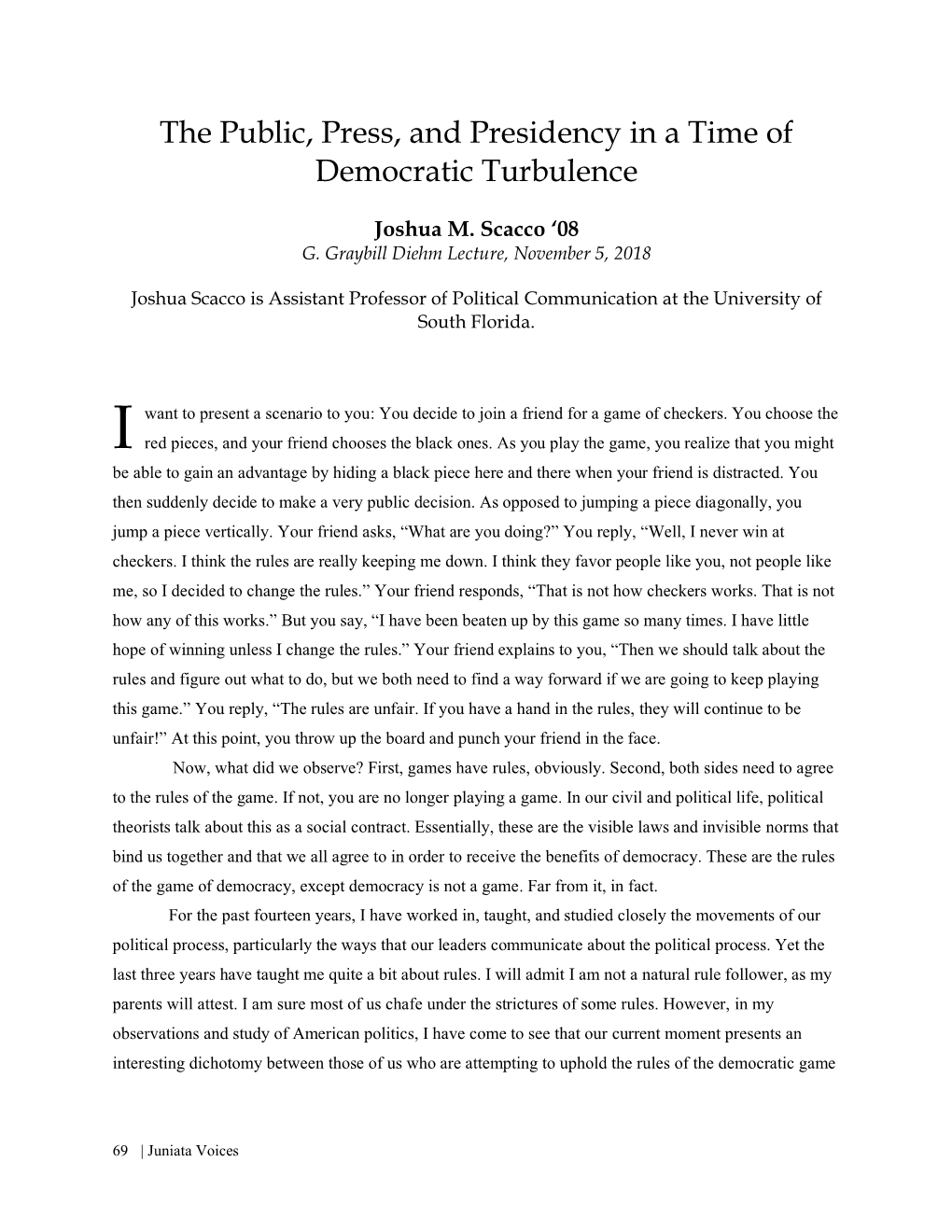 The Public, Press, and Presidency in a Time of Democratic Turbulence