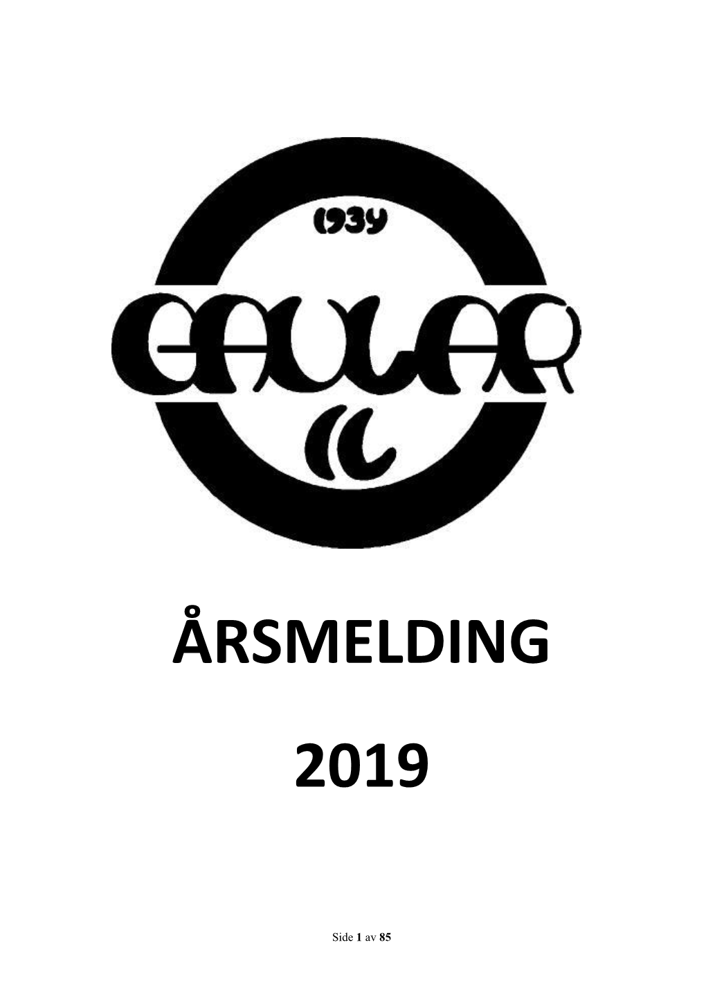 Årsmelding 2019