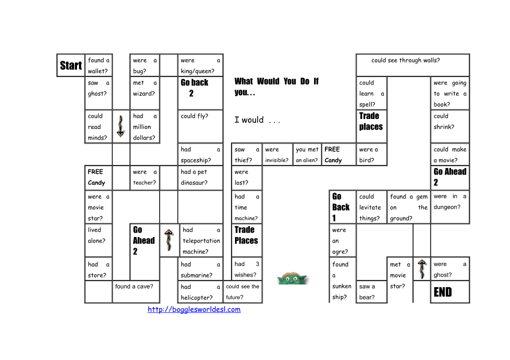 Past Tense ESL Game s1