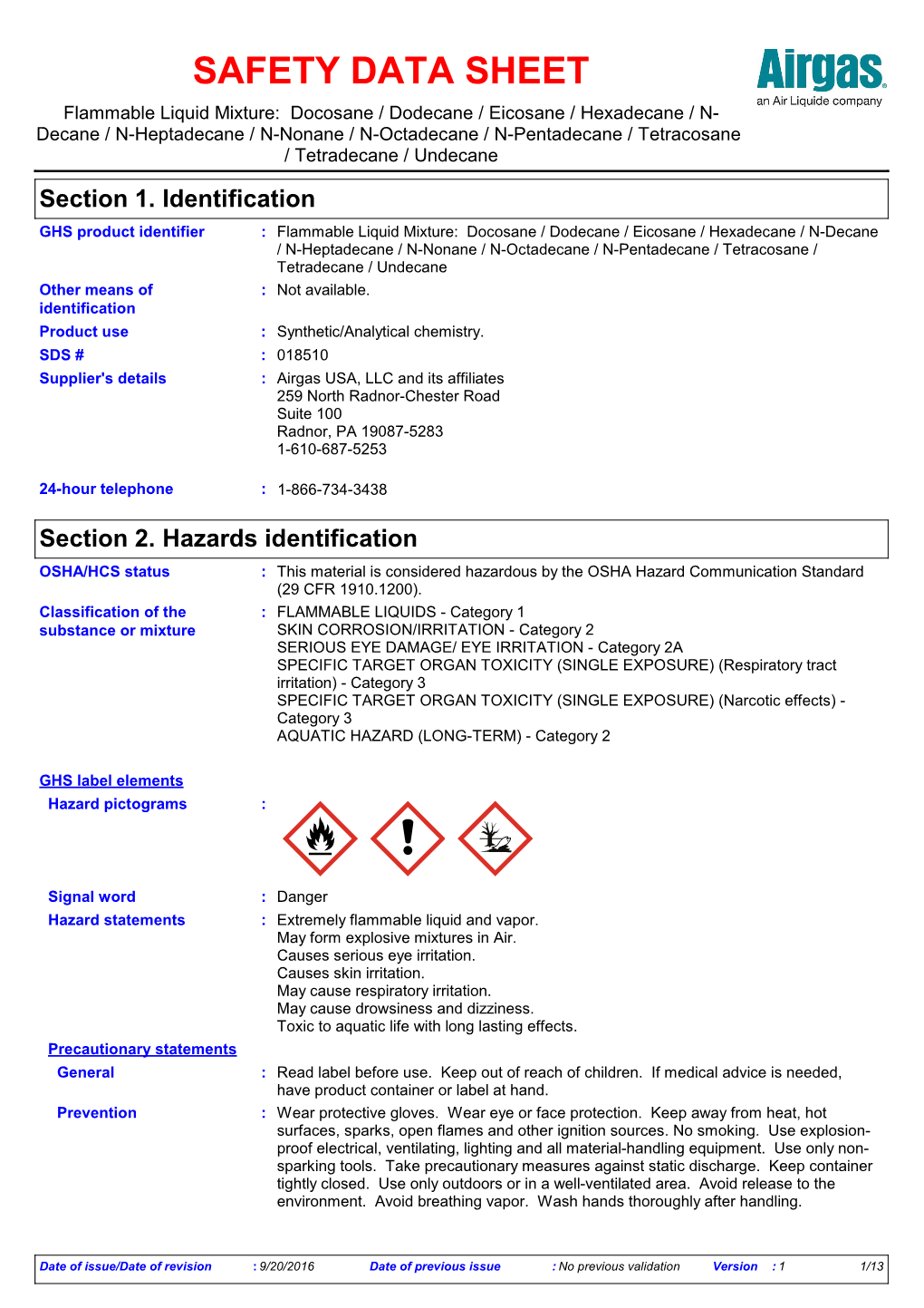 Safety Data Sheet