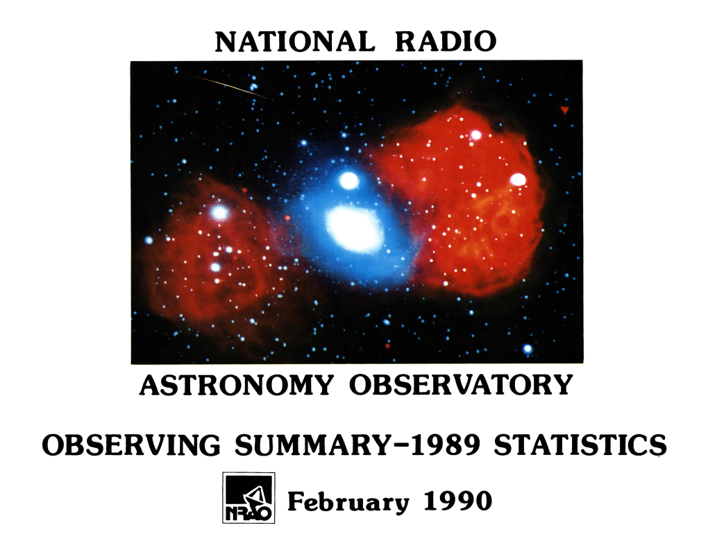 National Radio Astronomy Observatory Observing