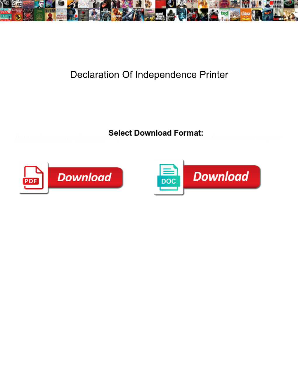 Declaration of Independence Printer