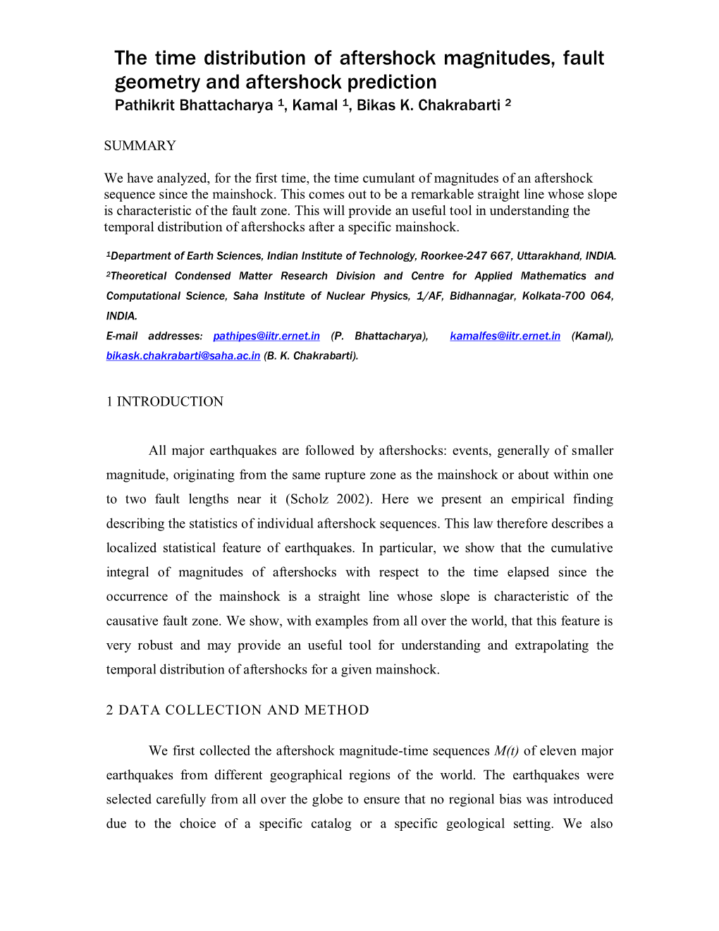 The Time Distribution of Aftershock Magnitudes, Fault Geometry and Aftershock Prediction