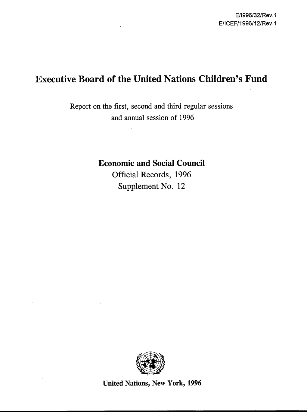 Executive Board of the United Nations Children's Fund