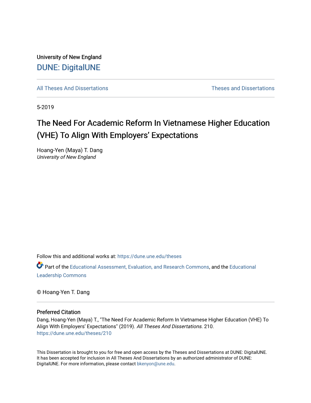 The Need for Academic Reform in Vietnamese Higher Education (VHE) to Align with Employers’ Expectations